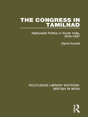 cover image of The Congress in Tamilnad